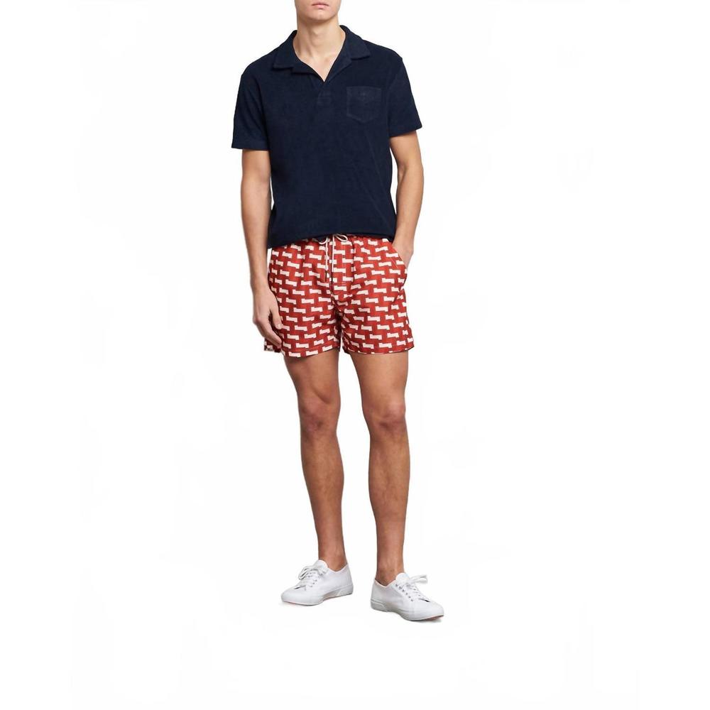 NEW OAS layer zig zag swimshorts in rustic